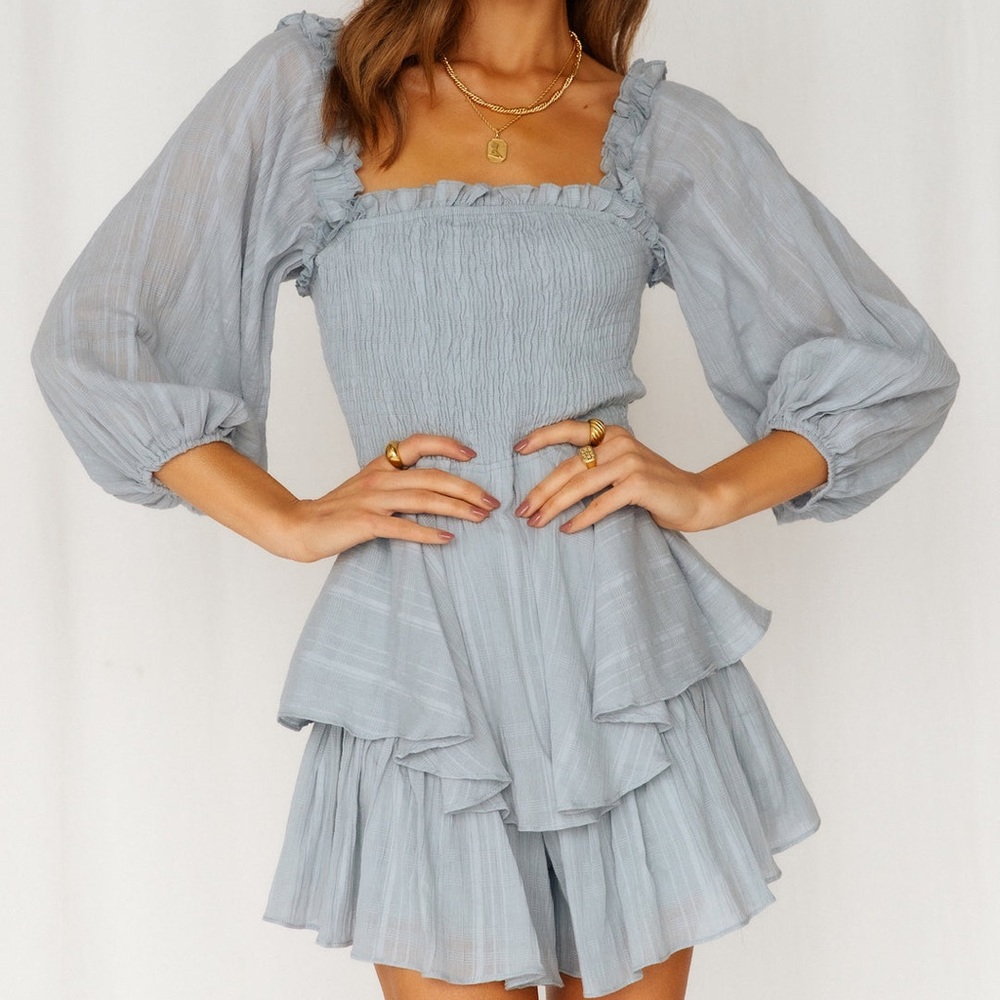 Hello Molly Reflect On Me Romper Sky Blue